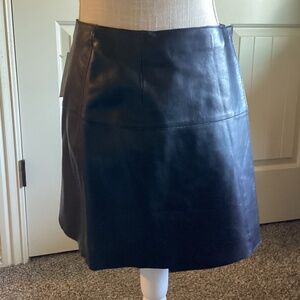 ✨ Kenneth Cole Black Leather Wrap Skirt - Size 4, NWT ✨